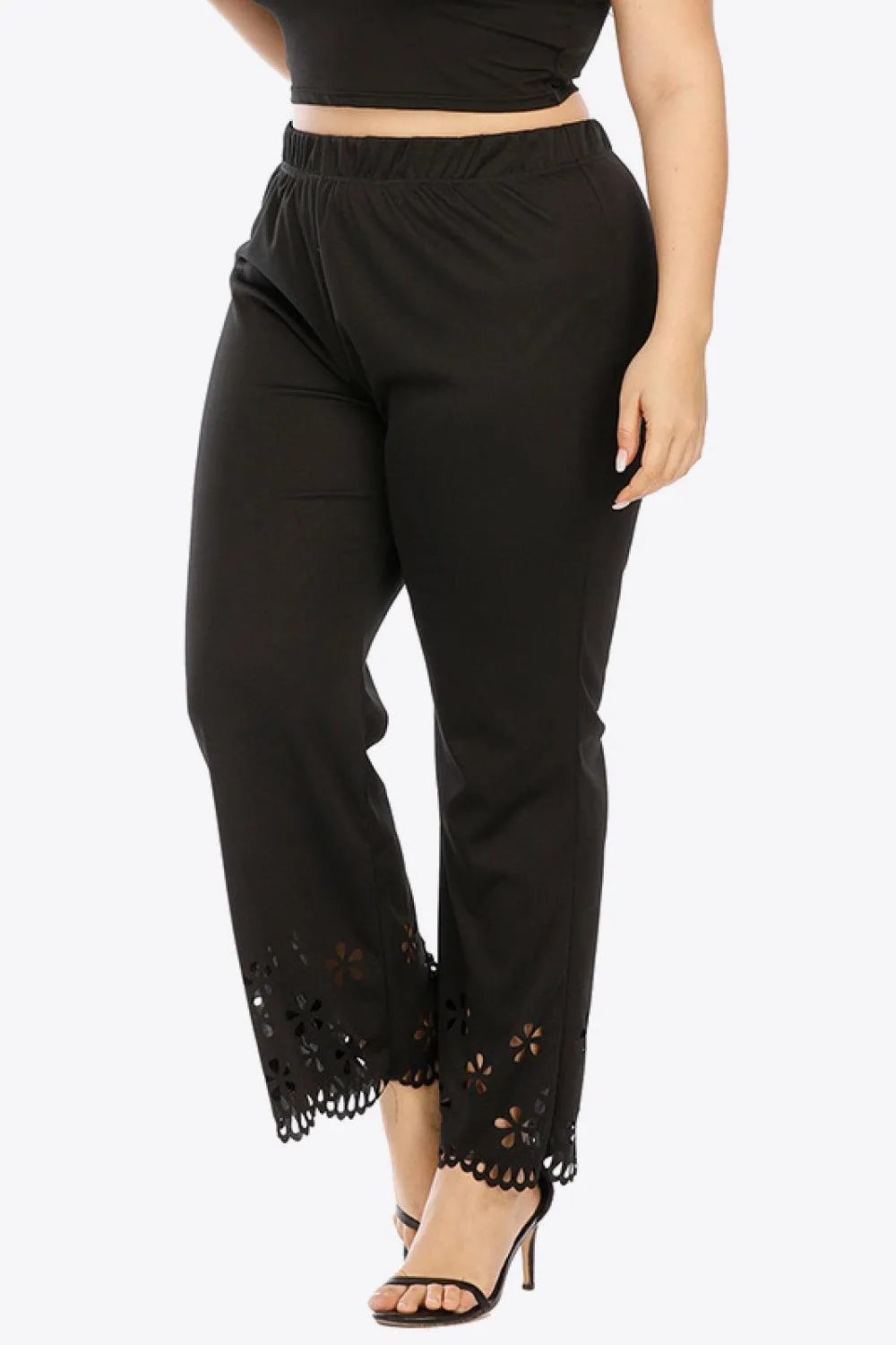 Just Perfect Crochet Plus Size Black Pants