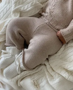 Knit Pants - Heather Beige