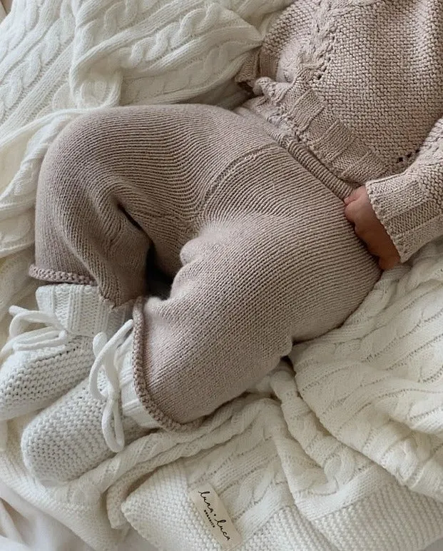 Knit Pants - Heather Beige