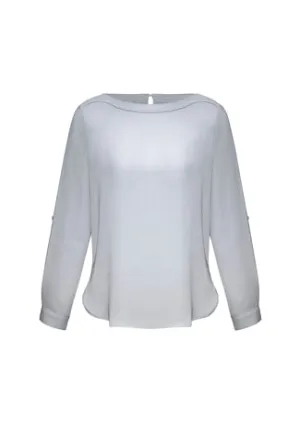 Ladies Madison Boatneck Blouse S828LL