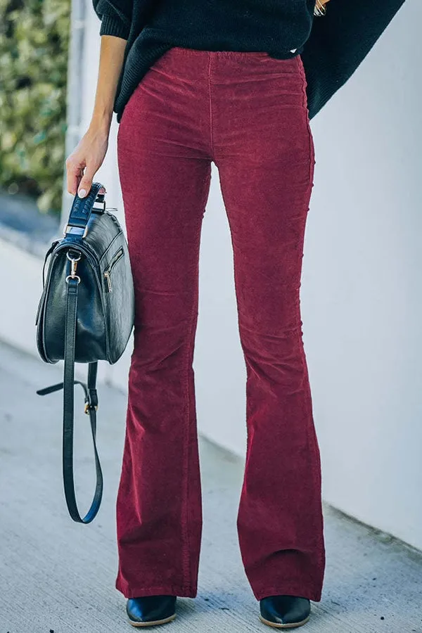 Limited Sale 50% OFFHigh Waist Slim Micro Corduroy Elastic Waist Lounge Pants