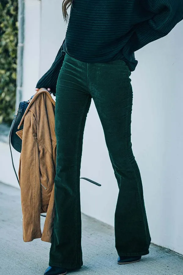 Limited Sale 50% OFFHigh Waist Slim Micro Corduroy Elastic Waist Lounge Pants