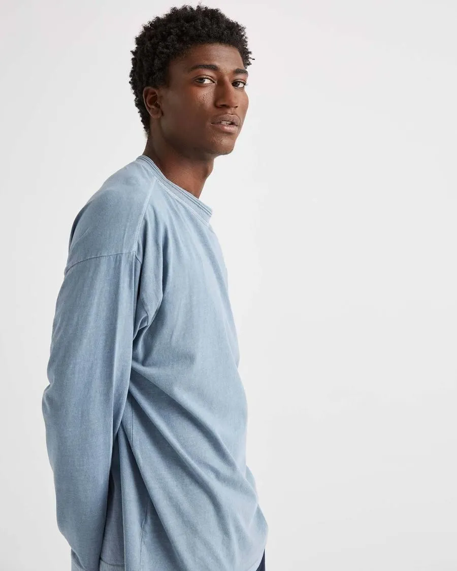 Long Sleeve Relaxed Tee (Blue Mirage)