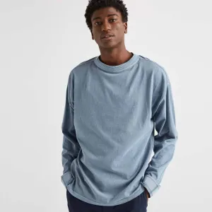 Long Sleeve Relaxed Tee (Blue Mirage)