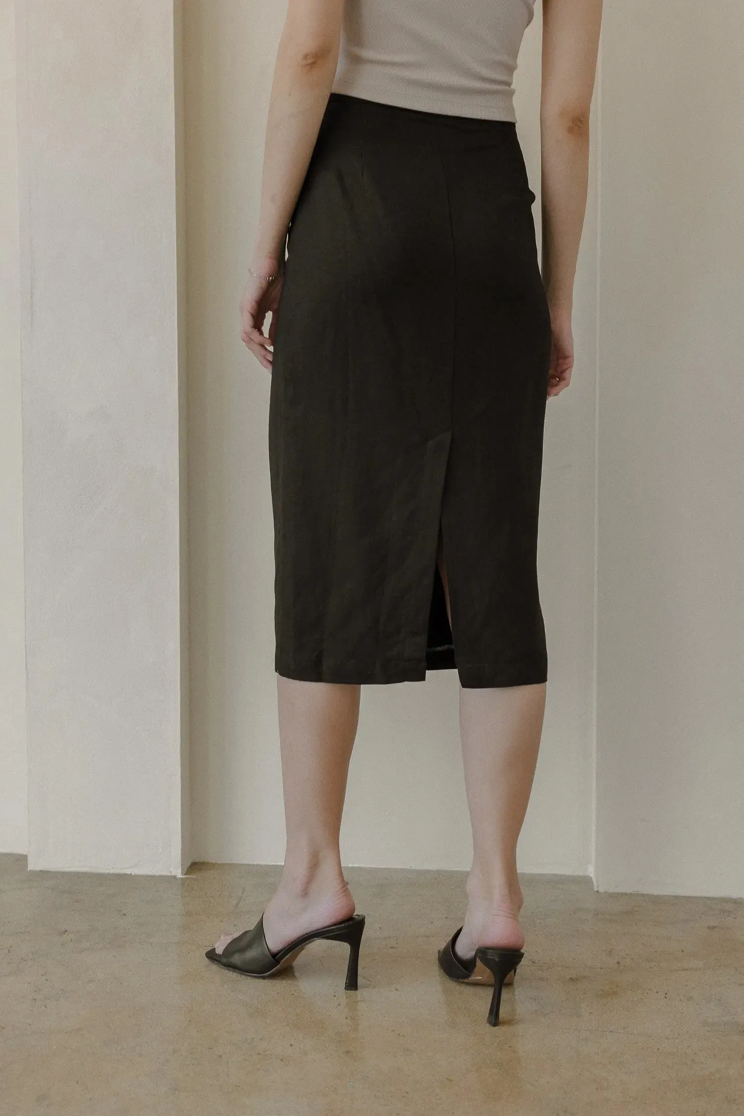 Mod Ref Helen Skirt – High-Waisted, Linen-Blend & Effortlessly Elegant