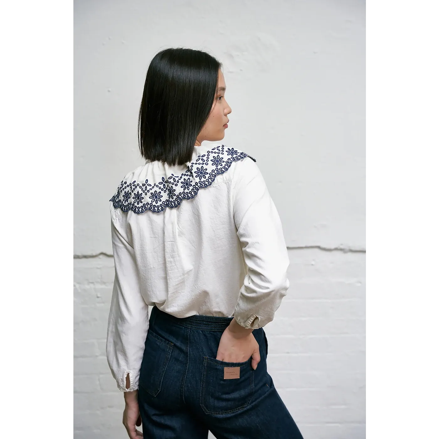 Off-White Floral Detailing Blouse