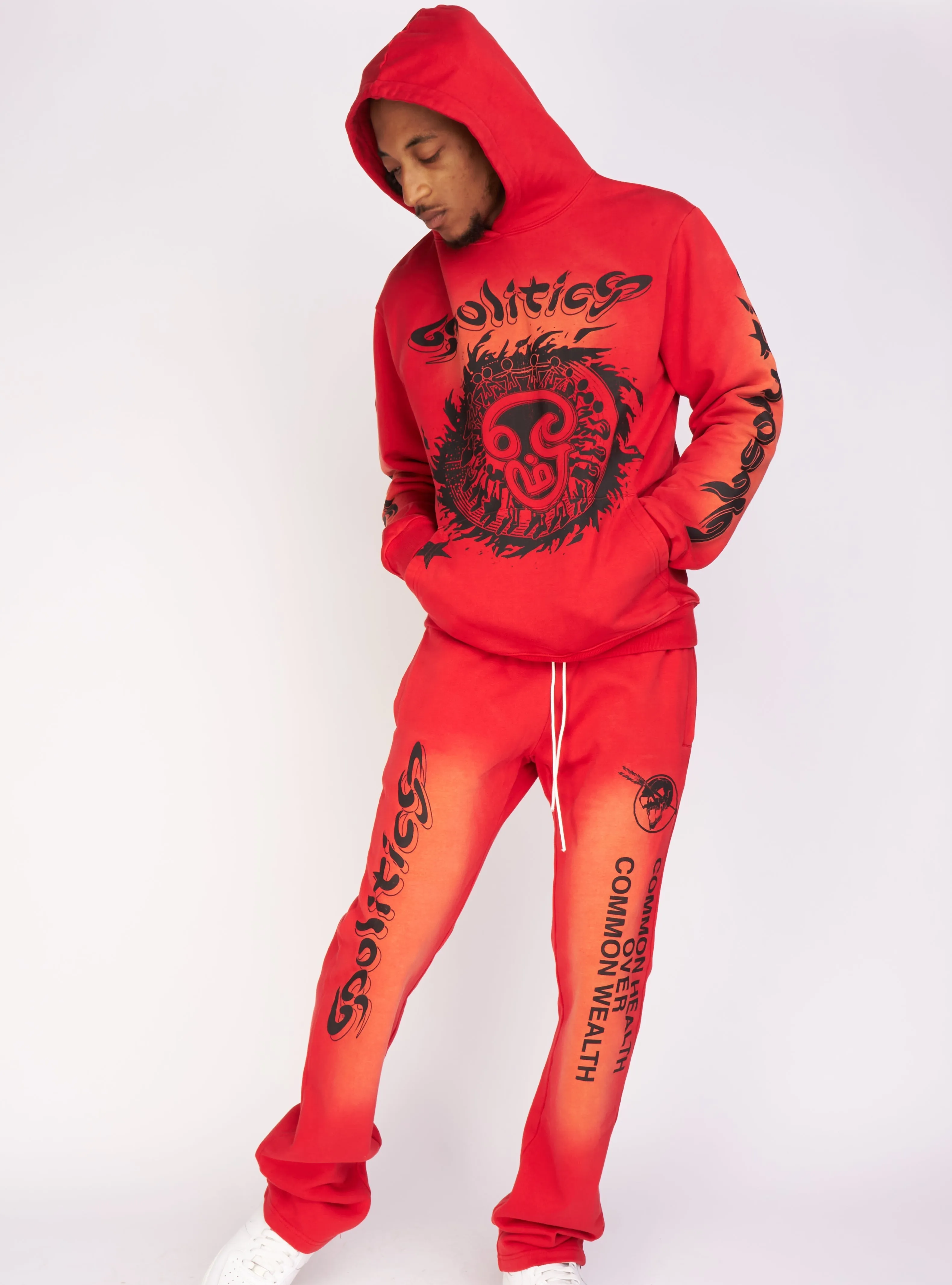 Politics Pants - Dennis - Red Wash - 722