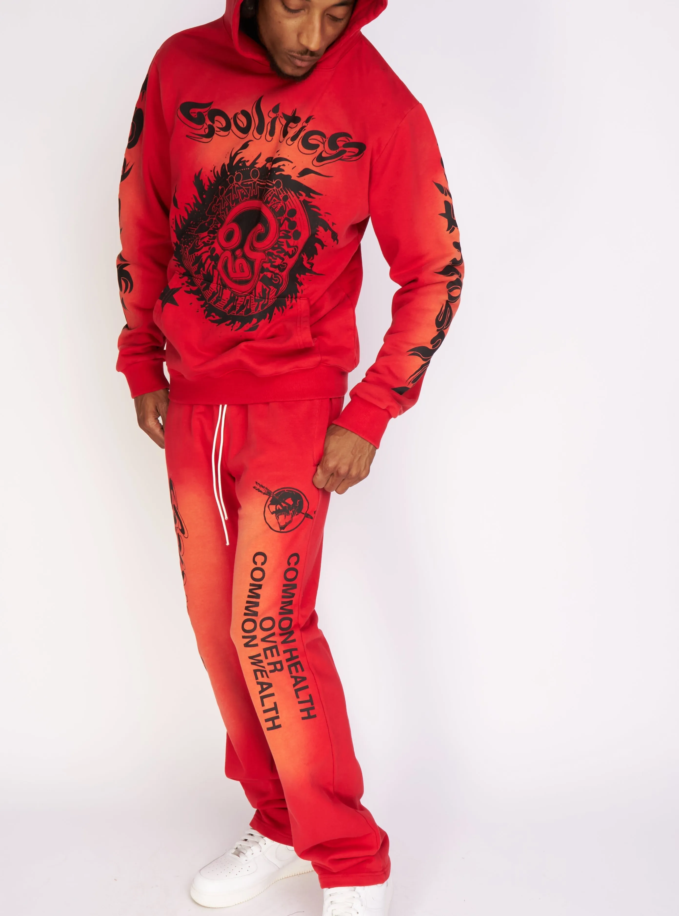 Politics Pants - Dennis - Red Wash - 722