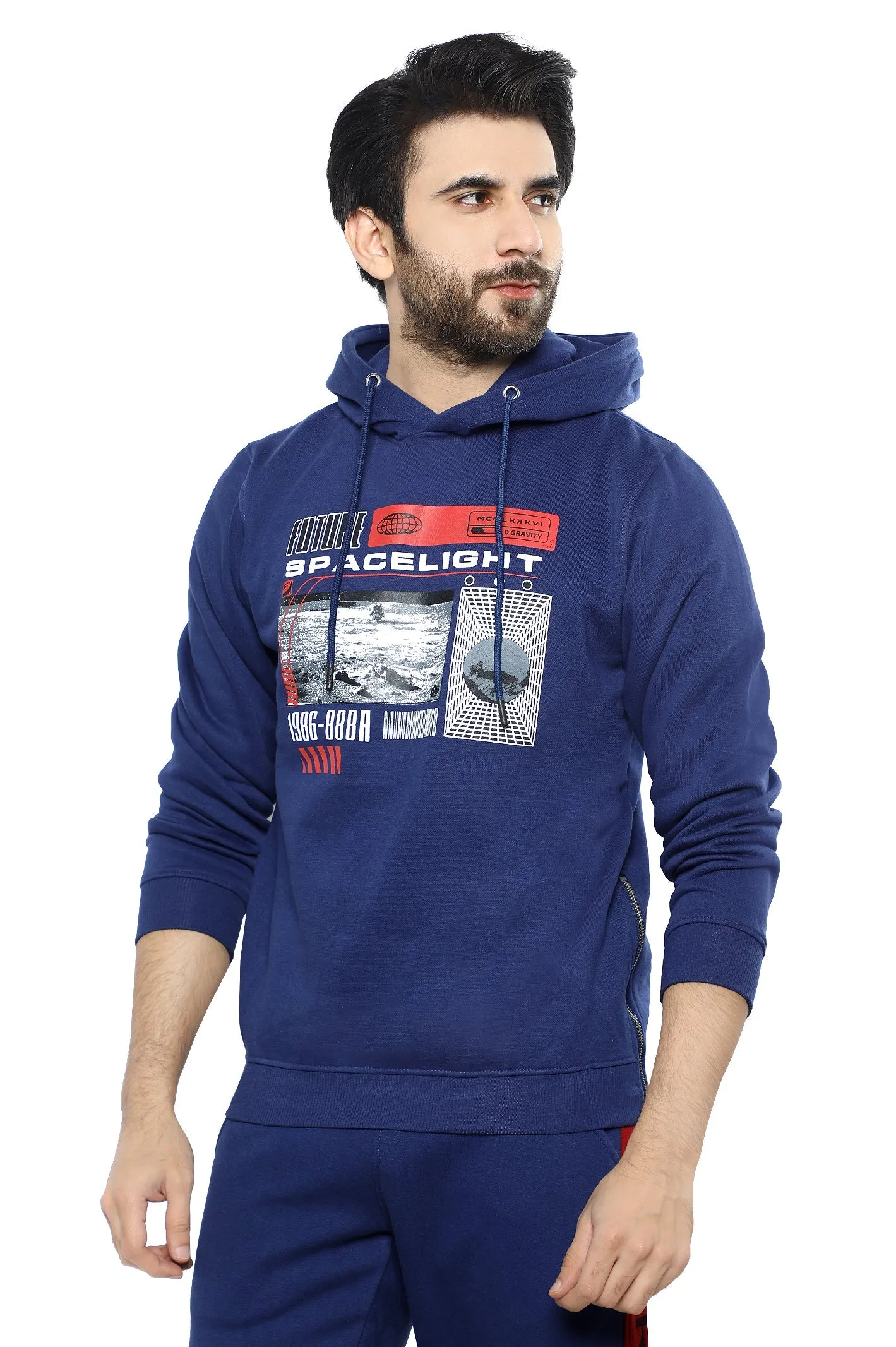 Printed Pull Over Hoodie