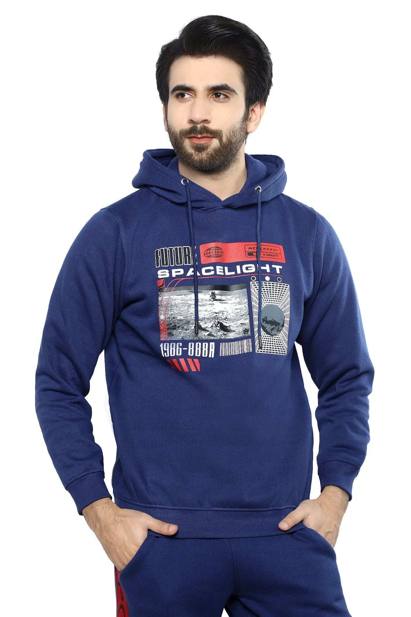 Printed Pull Over Hoodie