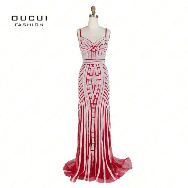 Real Photos Tulle Crystal Royal Blue Color Party Occasion Formal Long Evening Dress OL102829