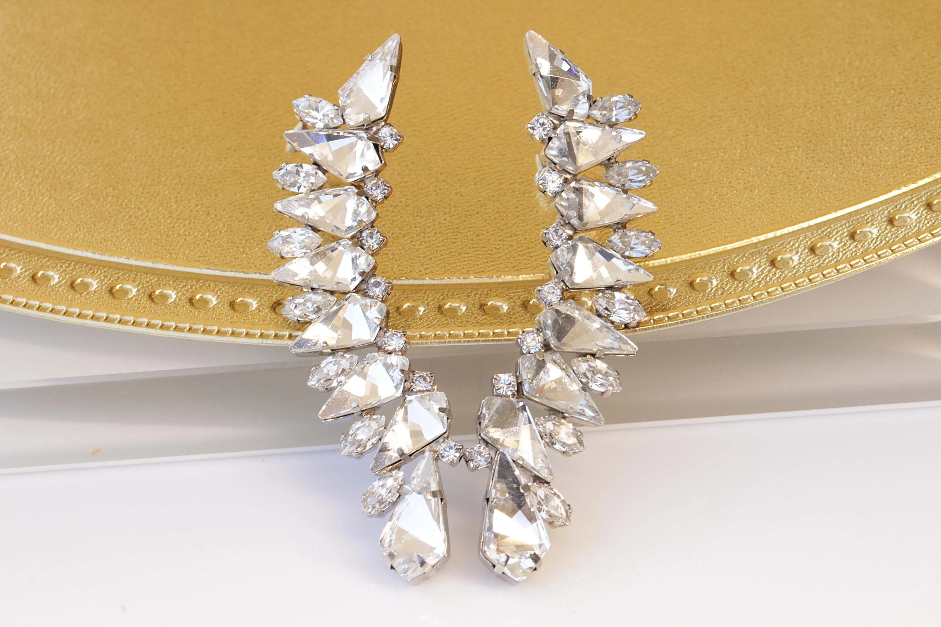 Rebeka Crystals EAR CLIMBER EARRINGS