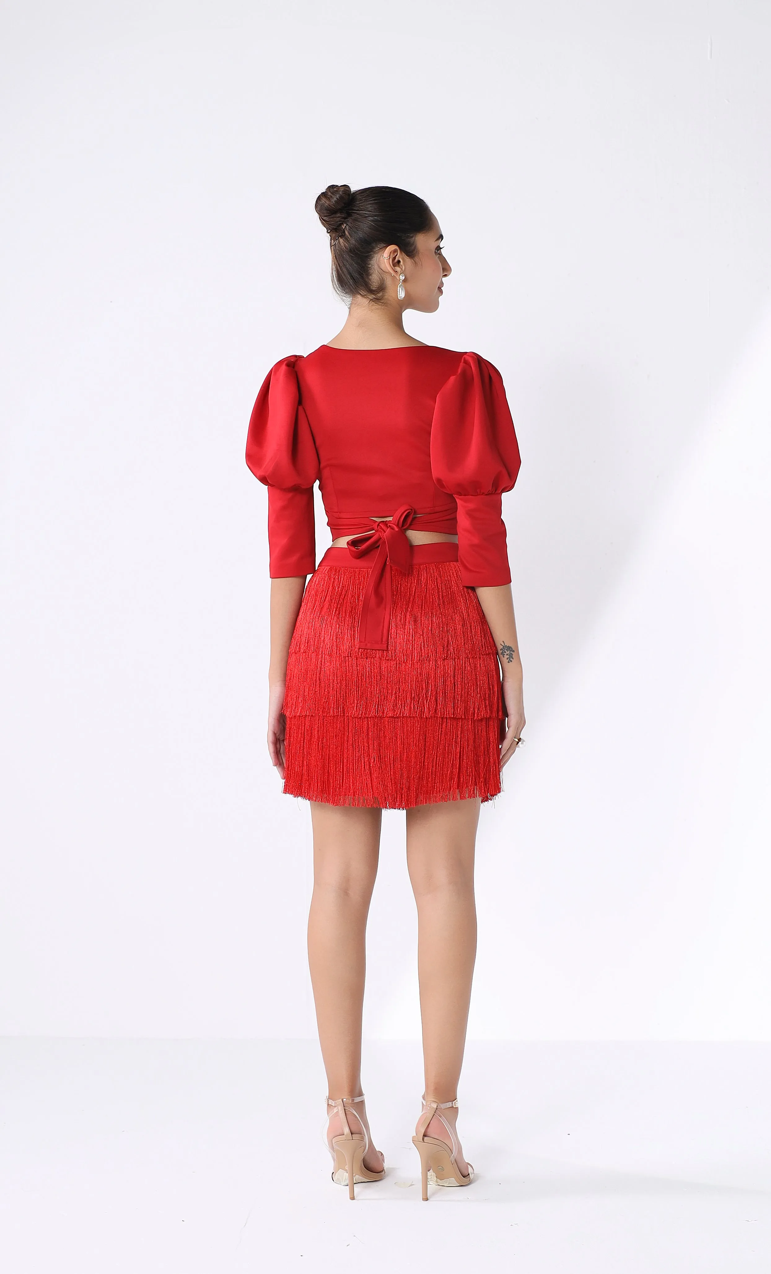 Red Fringe Skirt