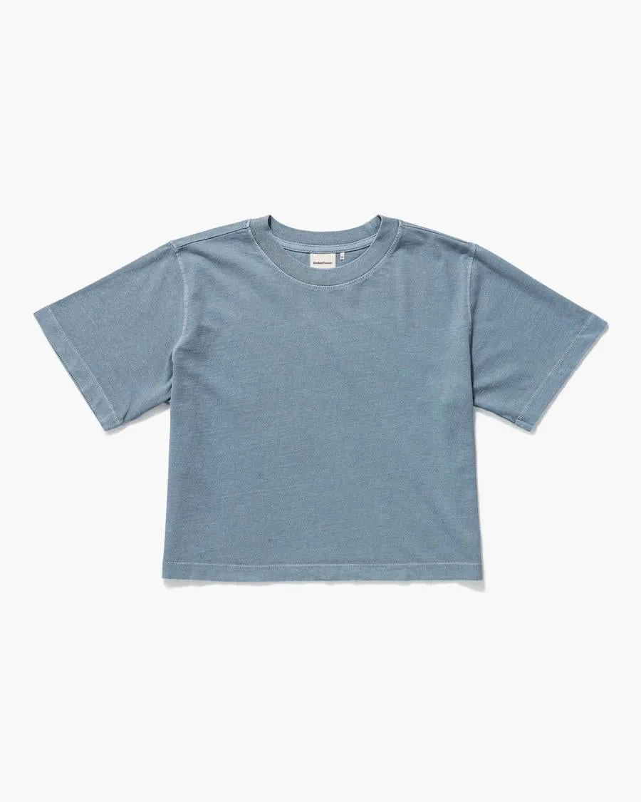 Relaxed Crop Tee (Blue Mirage)
