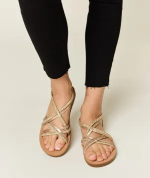 Rhinestone Crisscross Sandals