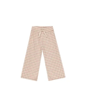 Rylee   Cru Wide Leg Pant Pink Gingham