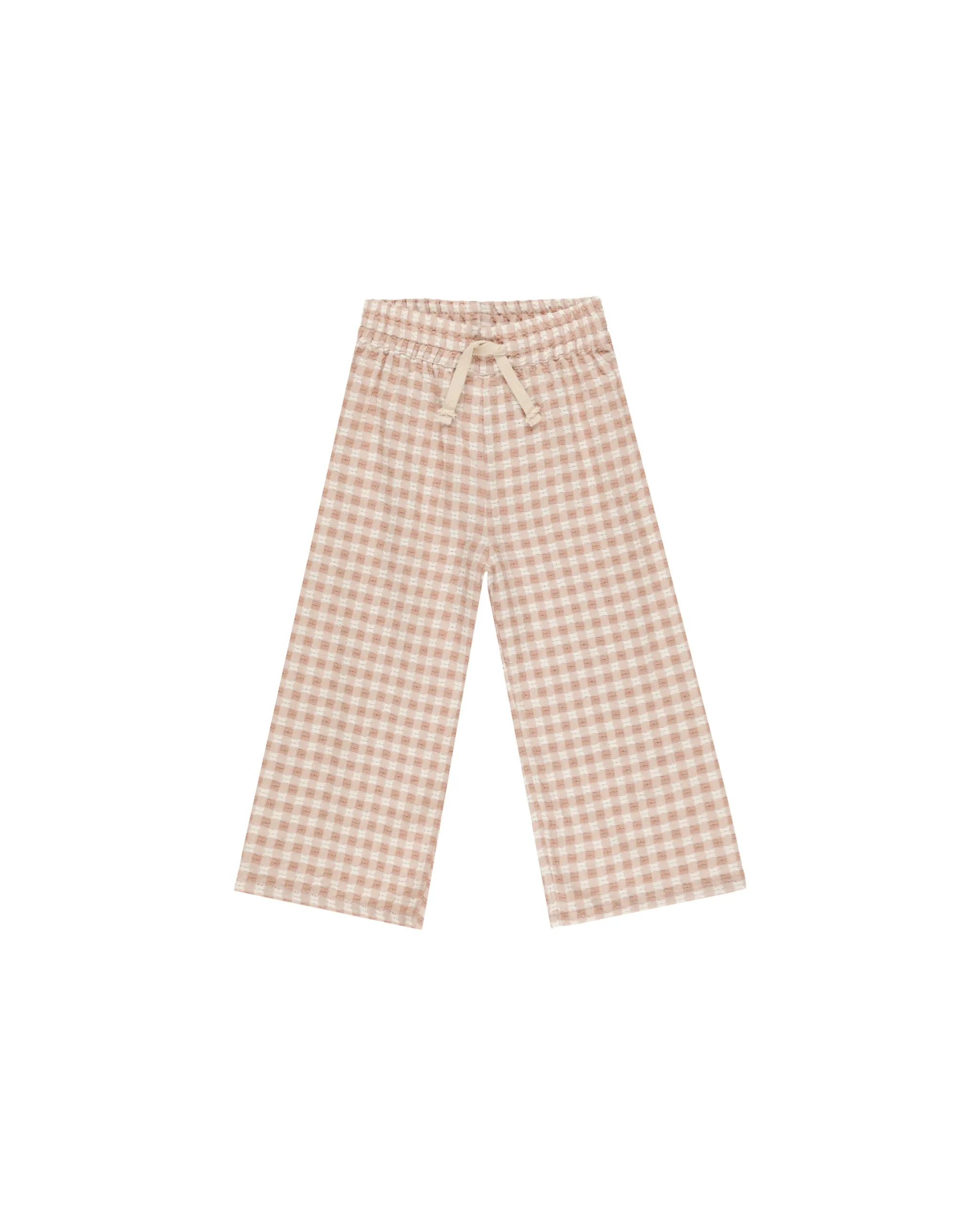 Rylee   Cru Wide Leg Pant Pink Gingham