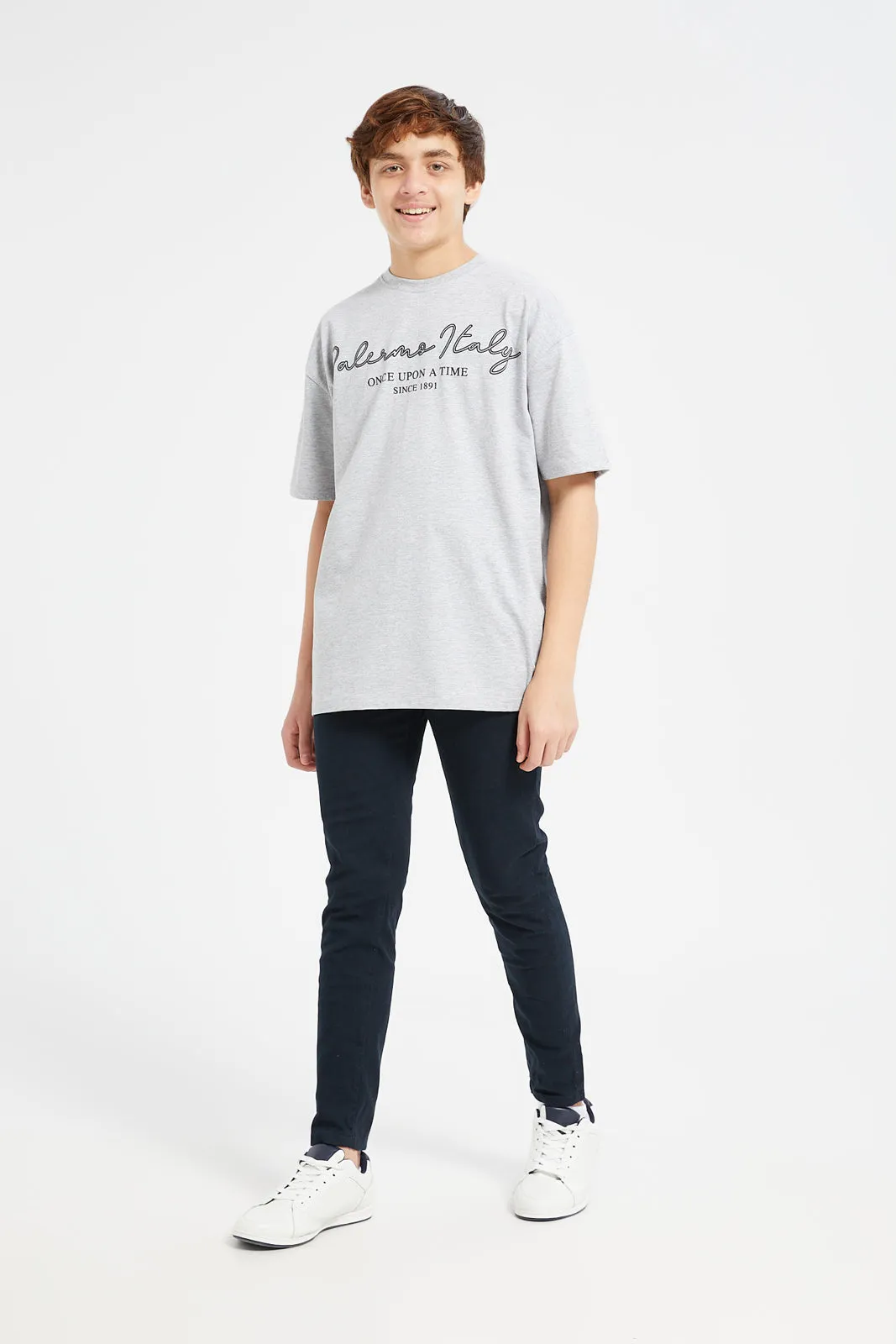 Senior Boys Navy Basic Casual Trousers