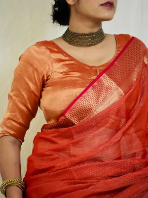 shamma - Handloom Chanderi silk tissue Blouse