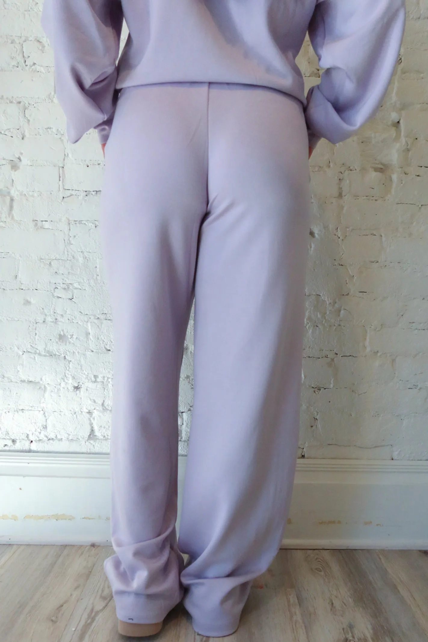 Snowed In Lilac Gray Scuba Pant