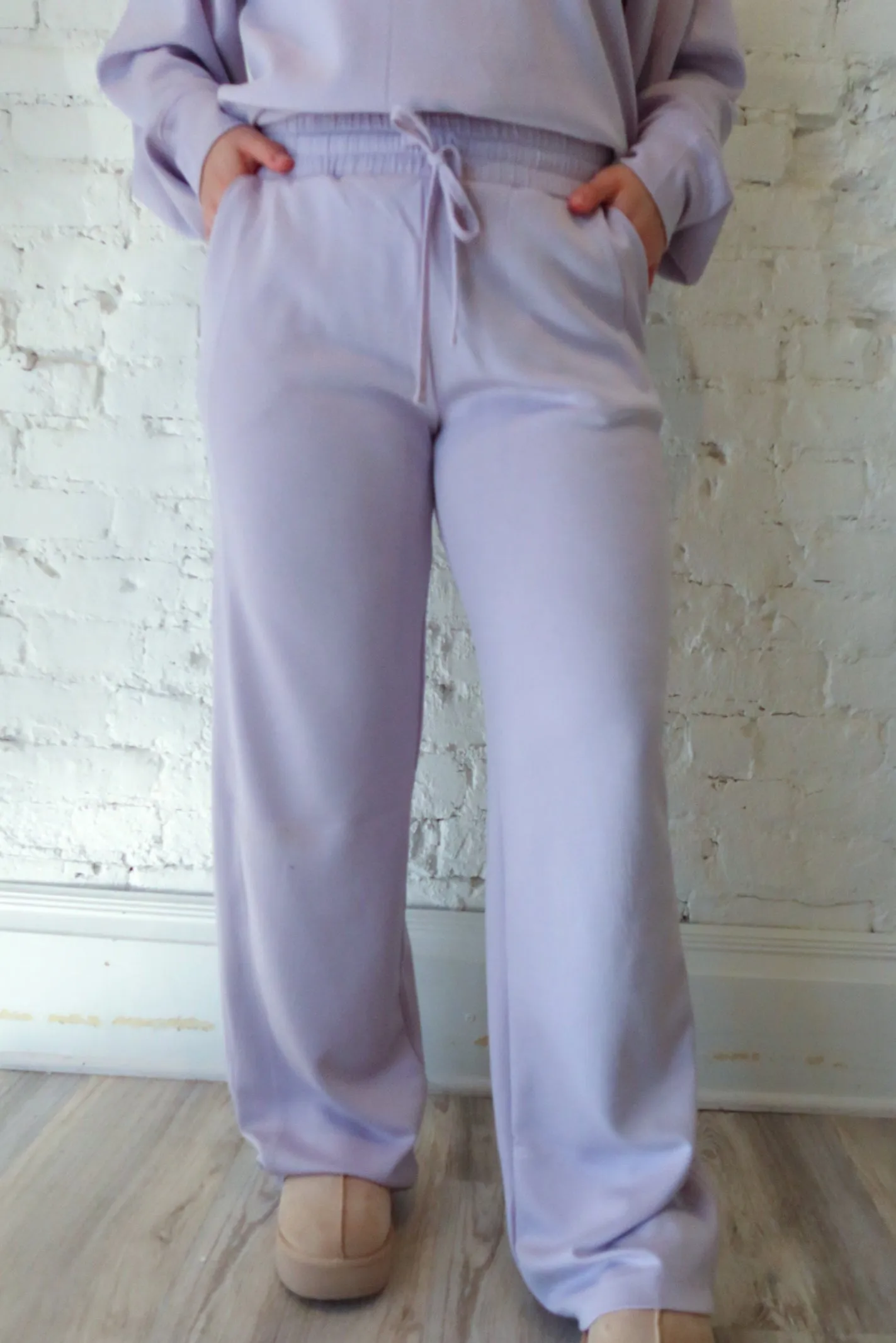 Snowed In Lilac Gray Scuba Pant