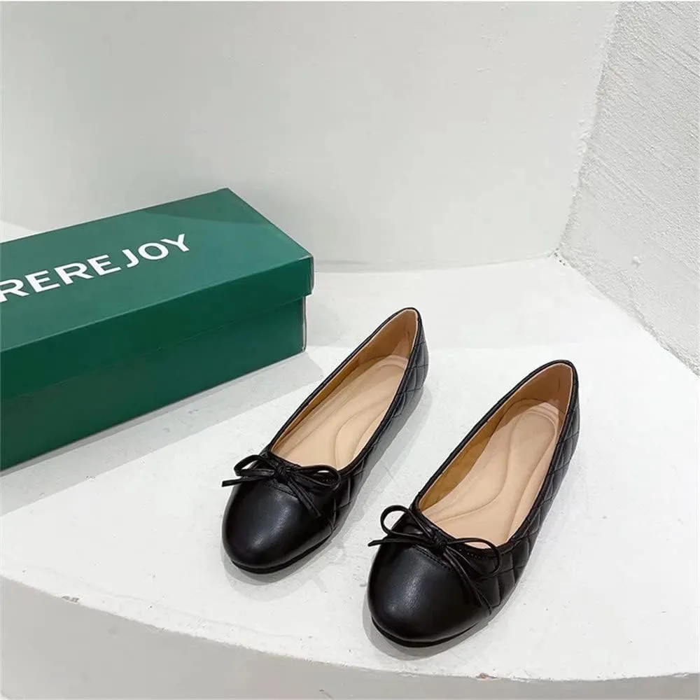 Stunner Women's Casual Flats Comfortable Round Toe Slip On Ballet Flats with Bow Decoration