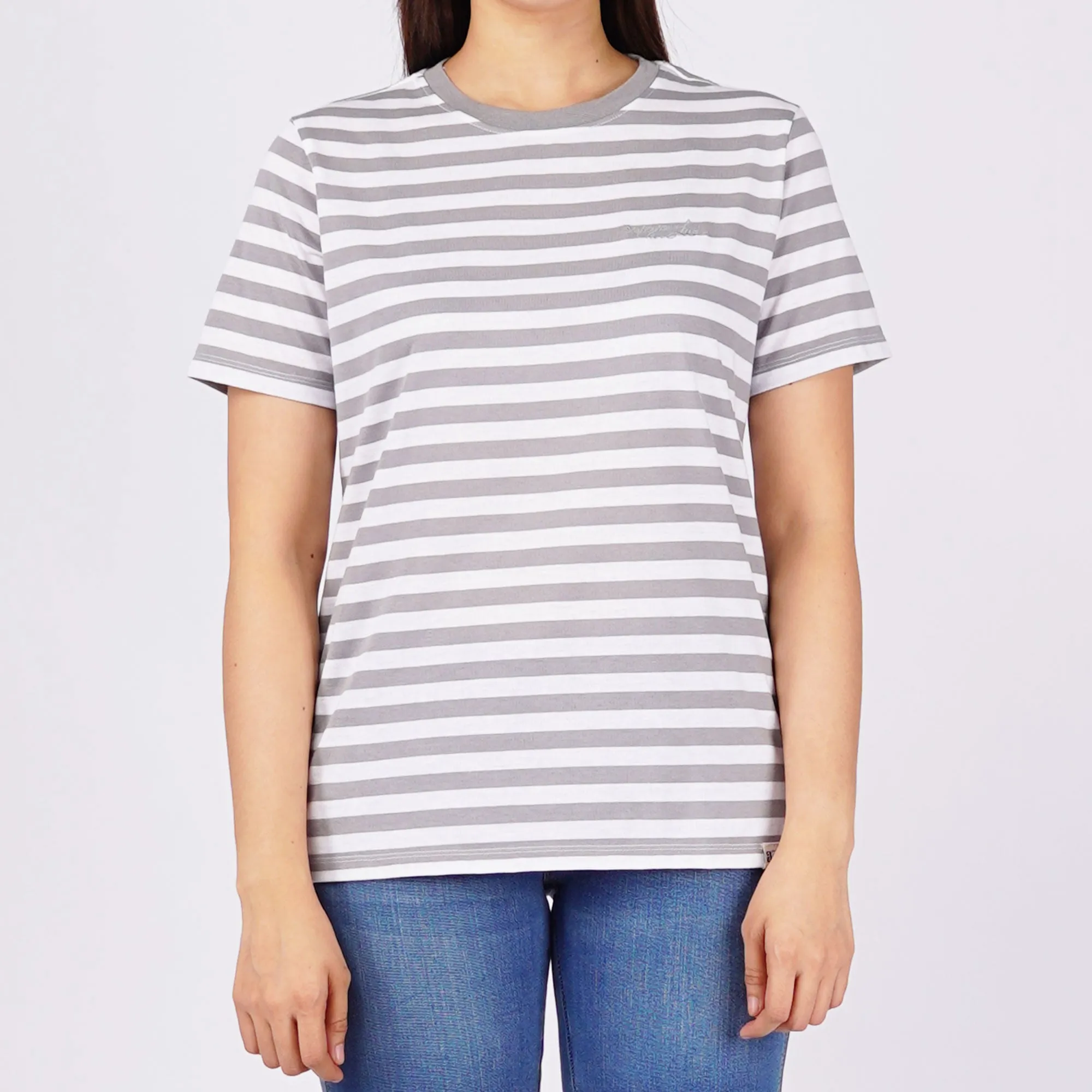 Stylistic Mr. Lee Ladies Basic Tees Relaxed Fit 120559 (Gray)