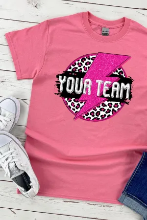 Team Strike Pink and Black Sleeve Relaxed Fit T-Shirt