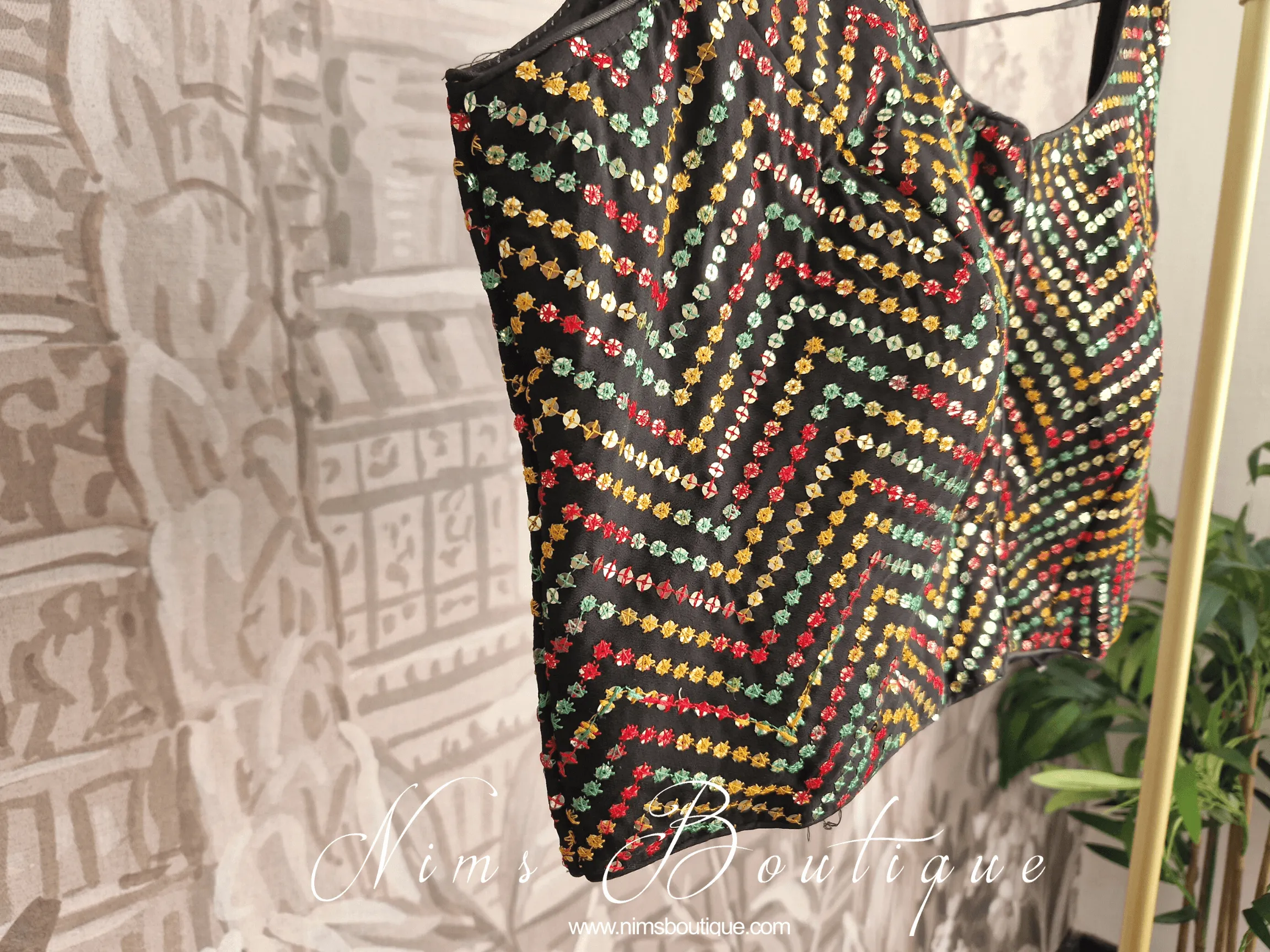 The NB Black Multicolour Blouse 16-18