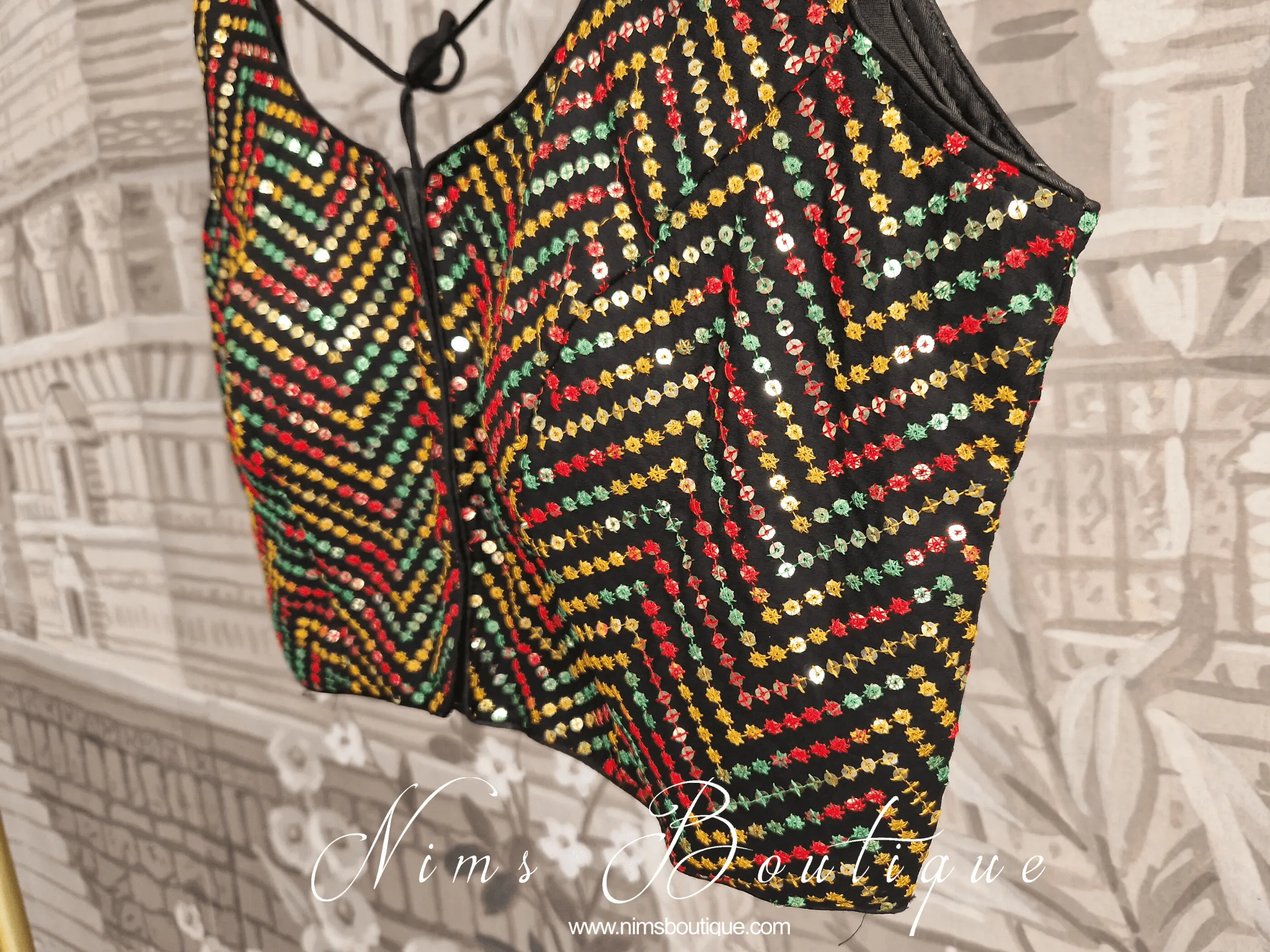 The NB Black Multicolour Blouse 16-18