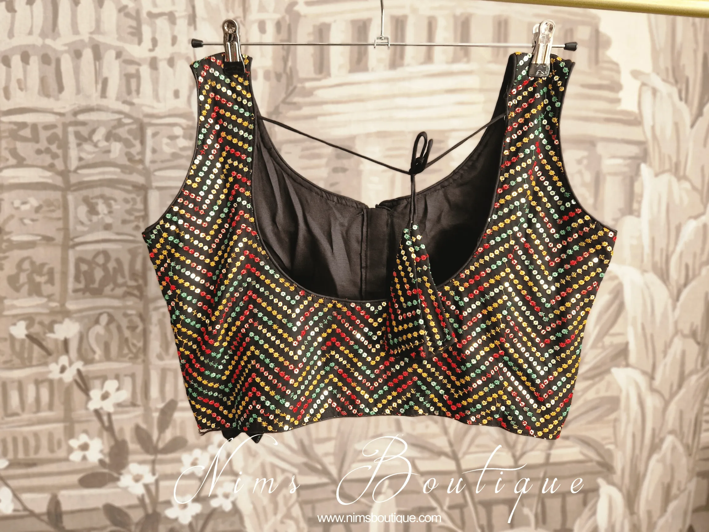 The NB Black Multicolour Blouse 16-18