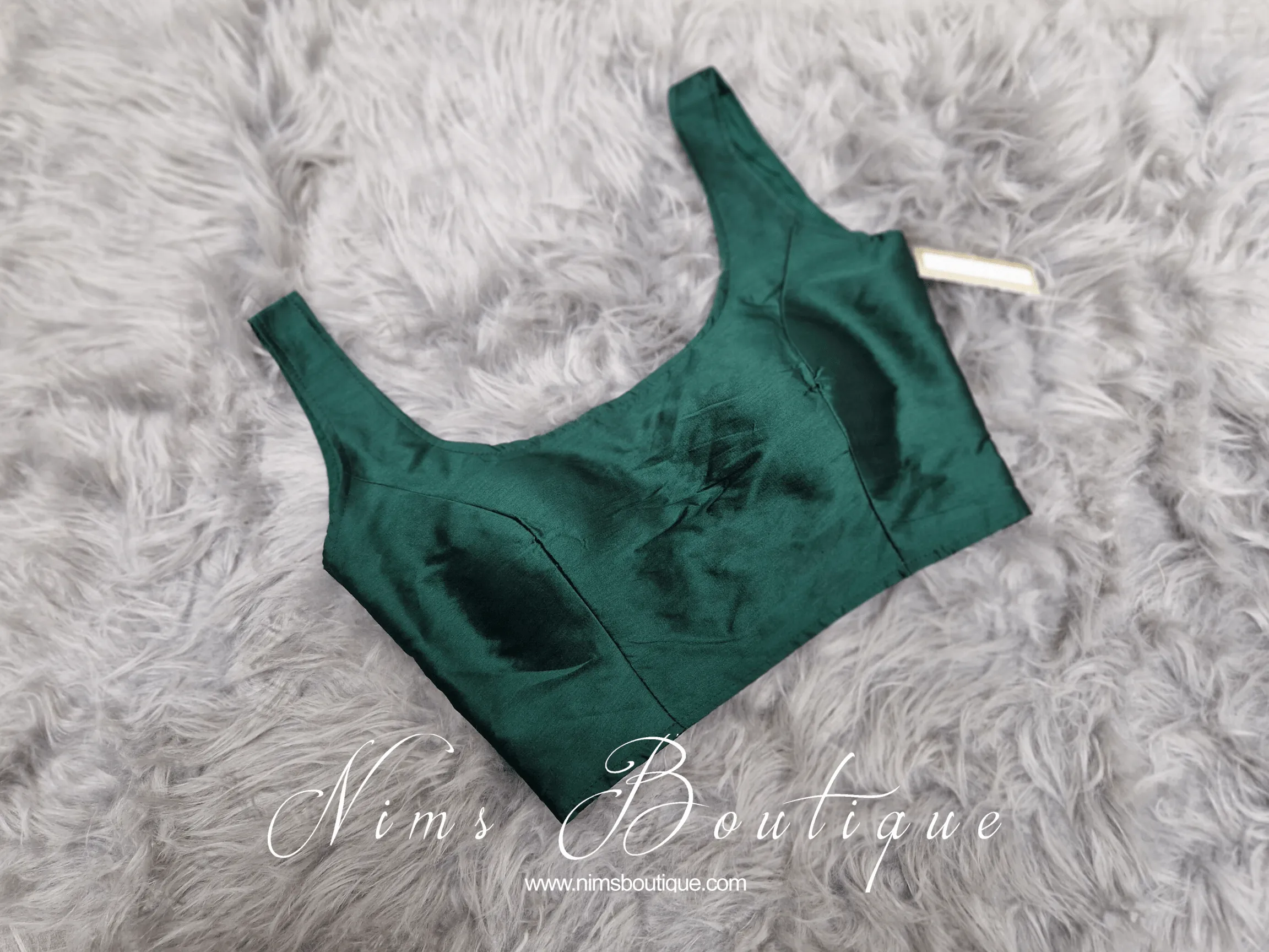The NB Dark Green Silk Blouse (petite sizes 4-8)