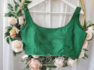 The NB Emerald Green Blouse Gold Edge (10-12)