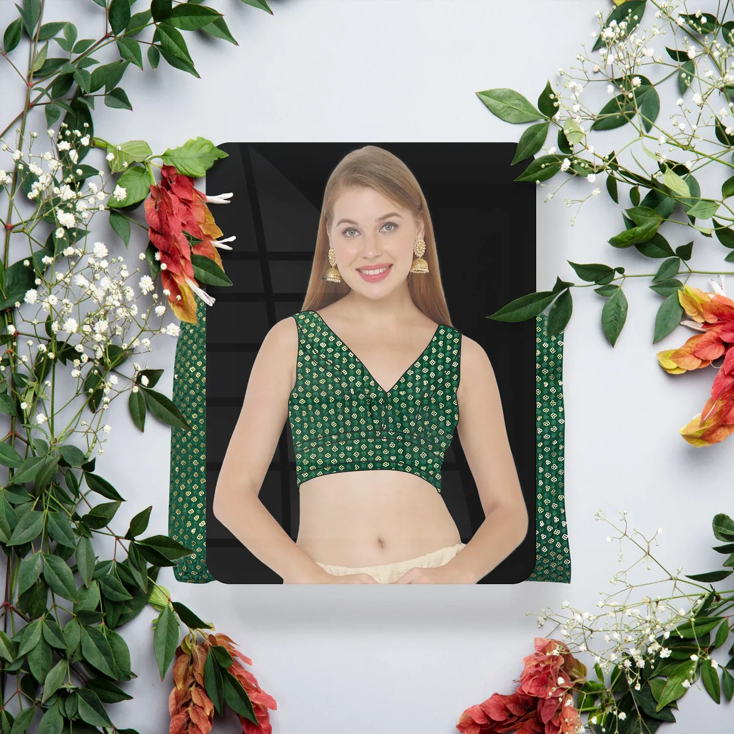 V Neck Blouse Fabric Display Sheet
