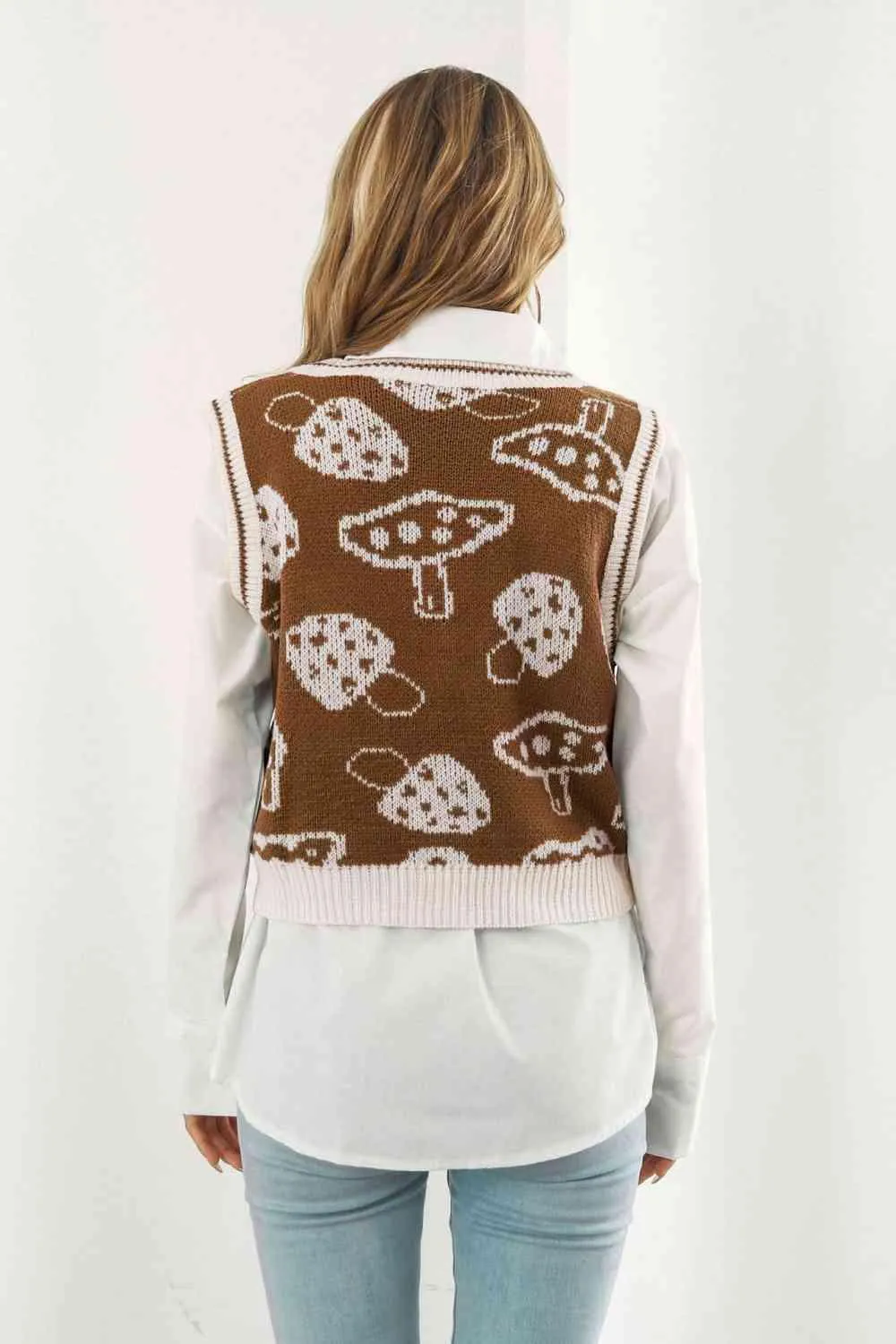 Warm Cover-Up Sleeveless V Neck Sweater Vest