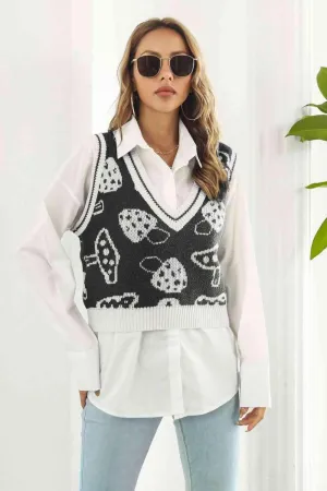 Warm Cover-Up Sleeveless V Neck Sweater Vest