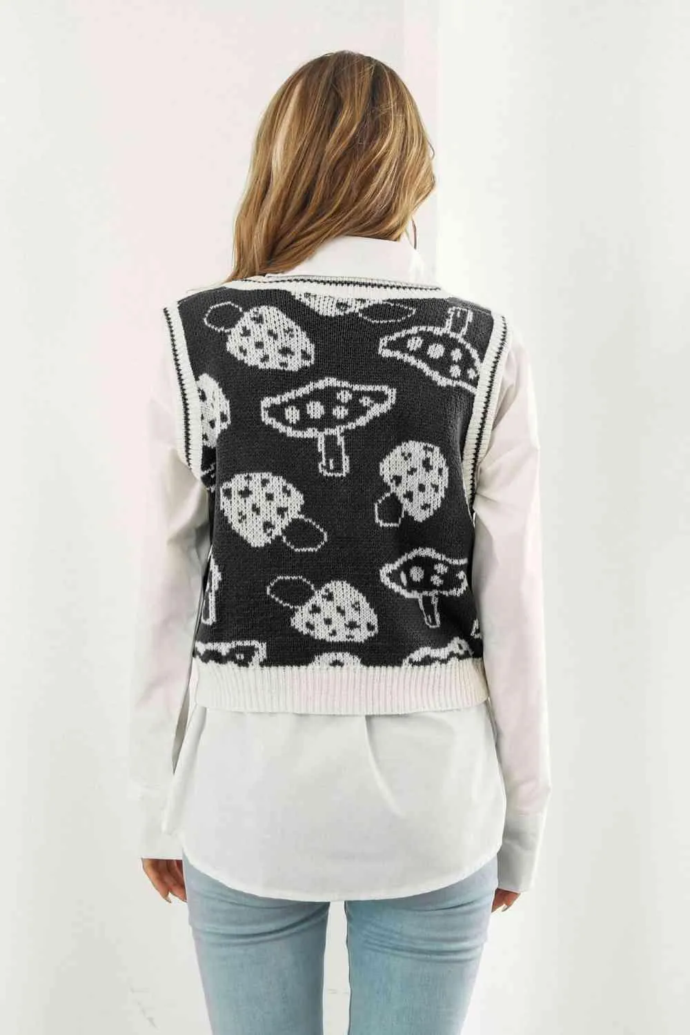 Warm Cover-Up Sleeveless V Neck Sweater Vest