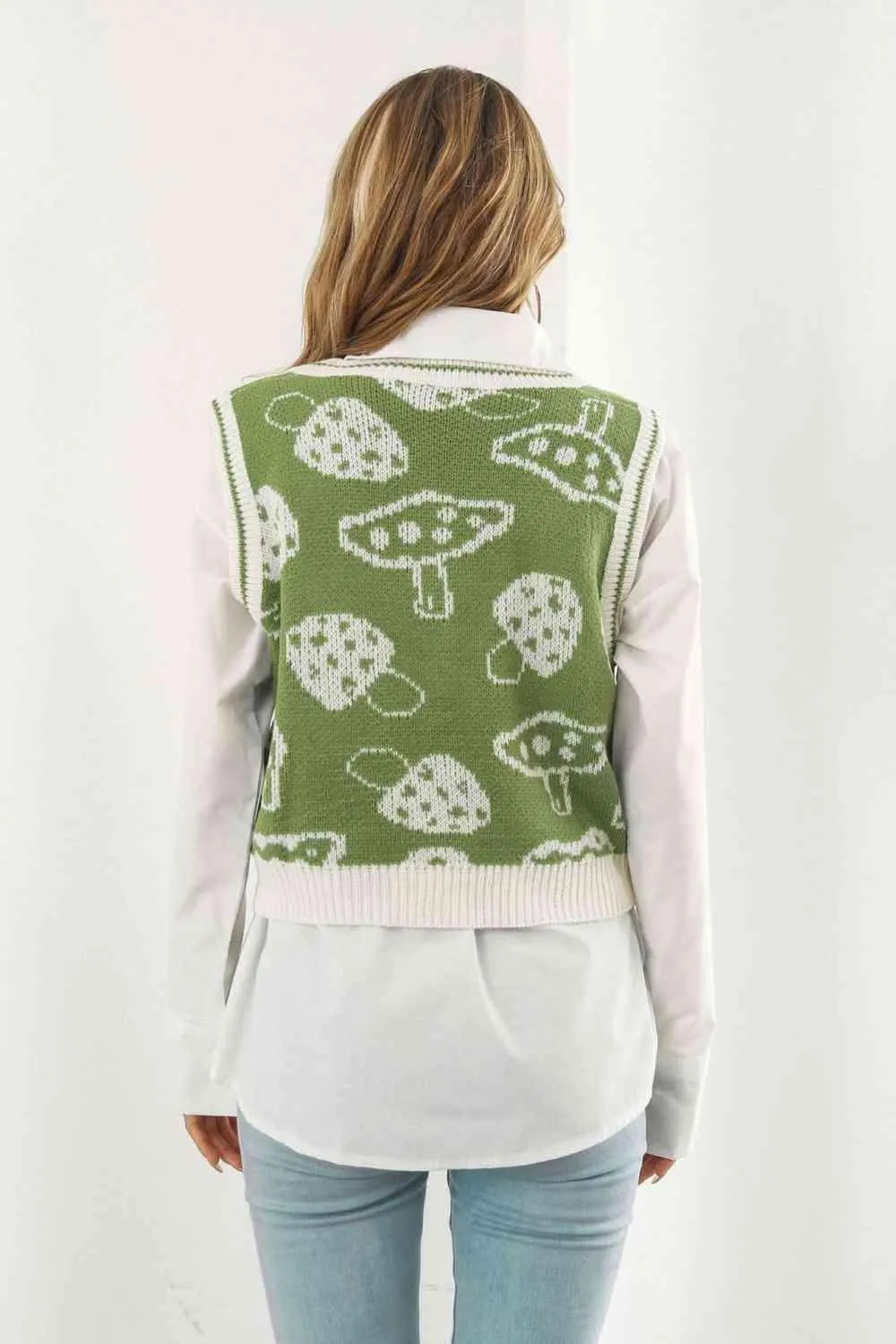 Warm Cover-Up Sleeveless V Neck Sweater Vest