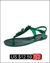 Women Flat Sandals Rhinestone String Bead Casual Flats