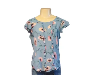 Women's Blue Floral Blouse