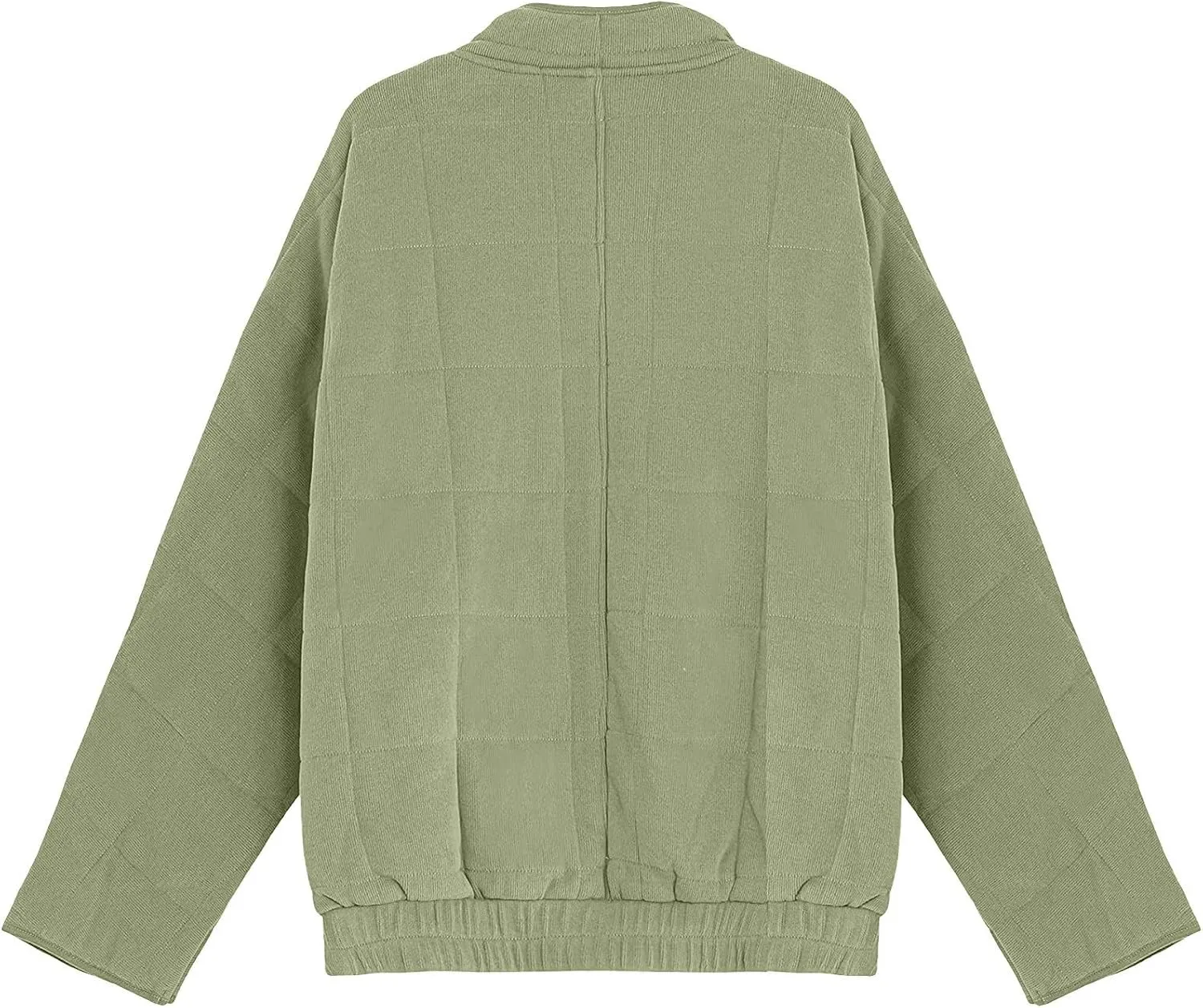 Women's Quilted Lightweight Jackets Diamond Puffer Padded Coat Winter 2023 Stand Collar Warm Trendy Coats Long Sleeve
