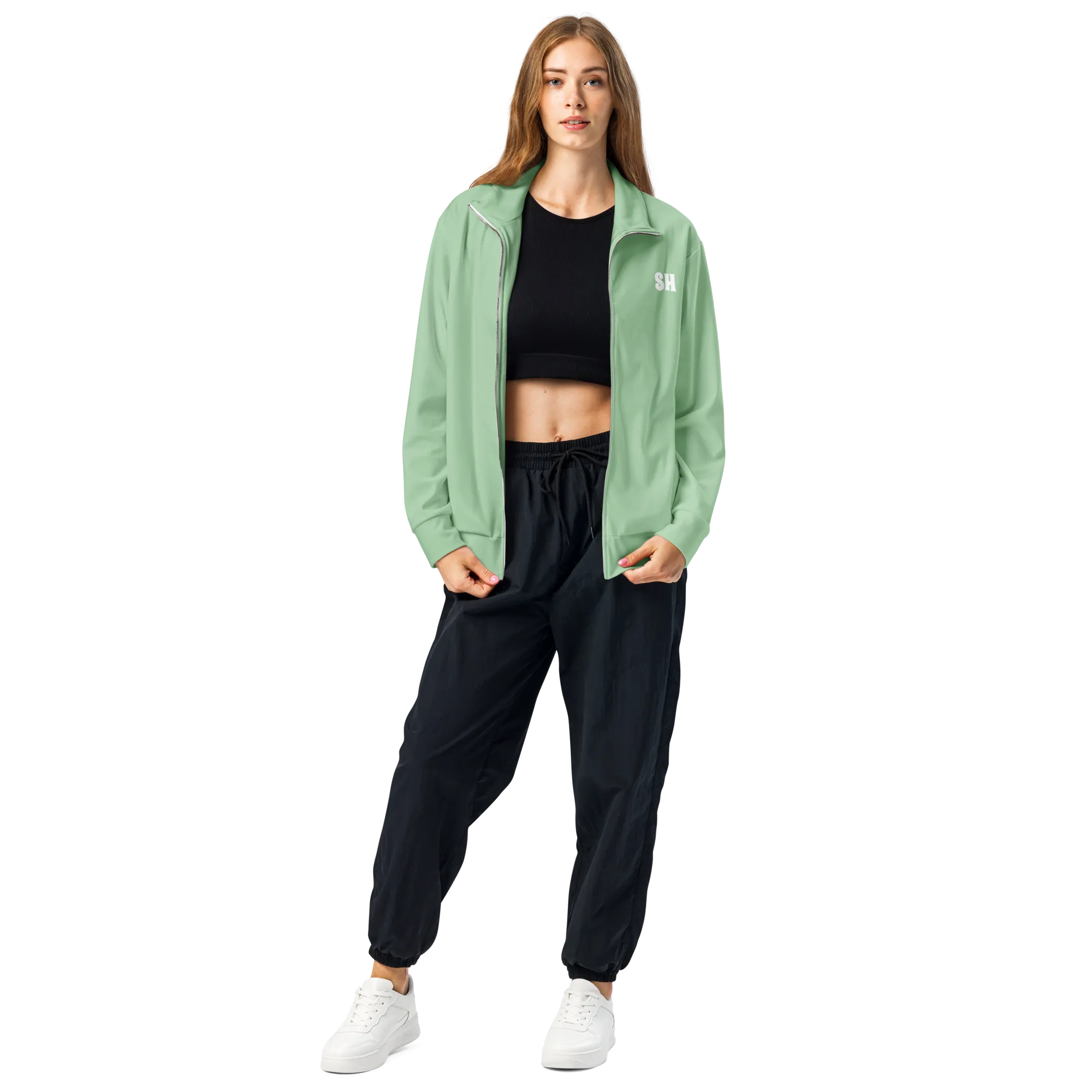 Womens track jacket - Palm Green
