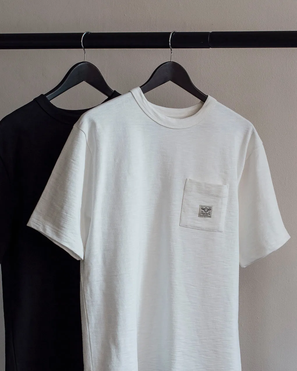 Workwear Pocket Slub T-Shirt Bundle - Washed Black & Off White